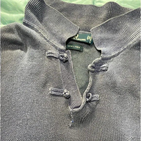 Rare Men's Polo Ralph Lauren Linen Shirt w/ Embroidered Dragon Sz